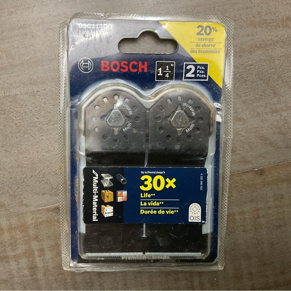 Bosch 1-1/4 in. Starlock® Oscillating Multi Tool Carbide Plunge Cut Blade 2 pk.